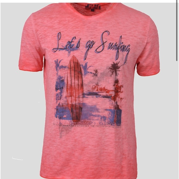 Spazio Red Surfer Tee Size L - Picture 1 of 5